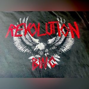 Anine Bing Georgie Revolution tee in washed black